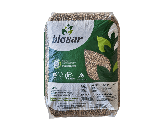 Pellet di Legno Biosar - Bancale da 77 sacchi da 15 kg - immagine 2