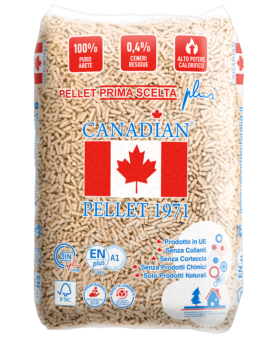 Canadian Pellet 1971 Plus ENplus A1 – Bancale 70 Sacchi da 15 kg
